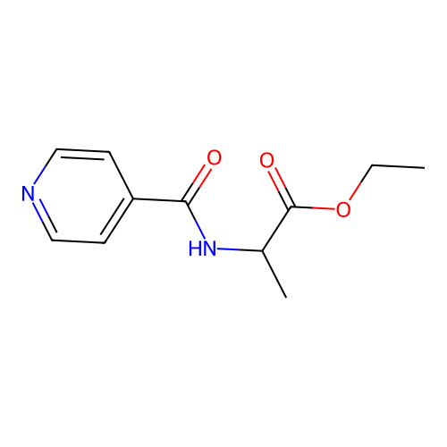 N-(4-Pyridinylcarbonyl)alanine ethyl ester structure