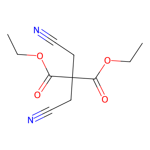 Diethyl 2,2-bis(cyanomethyl)propanedioate structure