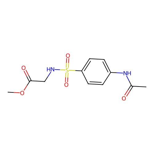 N-((4-(Acetylamino)phenyl)sulfonyl)glycine methyl ester structure