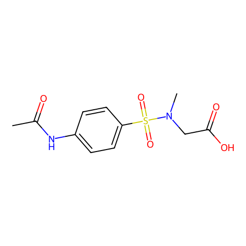 [(4-Acetylamino-benzenesulfonyl)-methyl-amino]-acetic acid structure