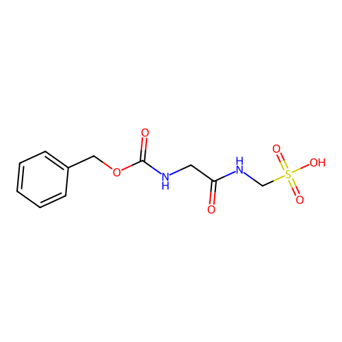 [[2-(Phenylmethoxycarbonylamino)acetyl]amino]methanesulfonic acid structure
