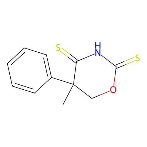 2H-1,3-Oxazine-2,4(3H)-dithione, dihydro-5-methyl-5-phenyl- structure