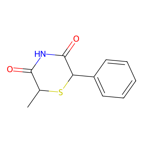 2-Methyl-6-phenylthiomorpholine-3,5-dione structure