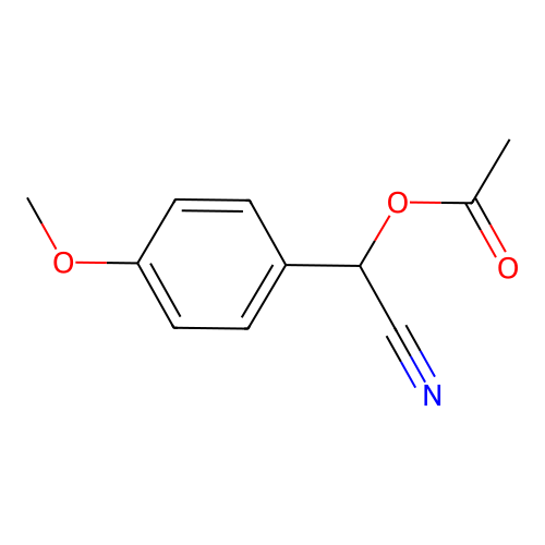 Cyano(4-methoxyphenyl)methyl acetate structure