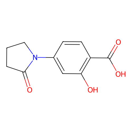 2-Hydroxy-4-(2-oxopyrrolidin-1-yl)benzoic acid structure