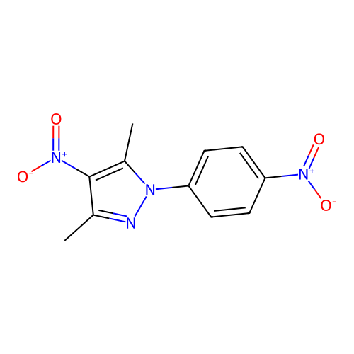 3,5-dimethyl-4-nitro-1-(4-nitrophenyl)-1H-pyrazole structure