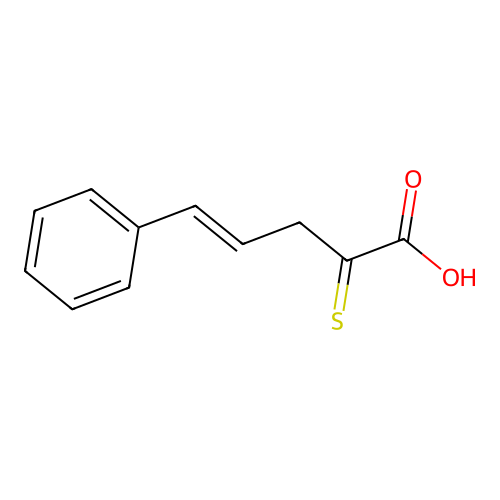 (E)-5-phenyl-2-sulfanylidenepent-4-enoic acid structure