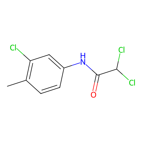 2,2-dichloro-N-(3-chloro-4-methylphenyl)acetamide structure