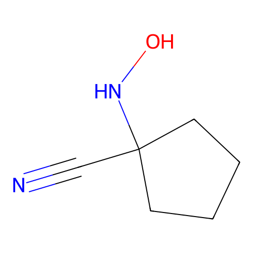 1-(Hydroxyamino)cyclopentane-1-carbonitrile structure