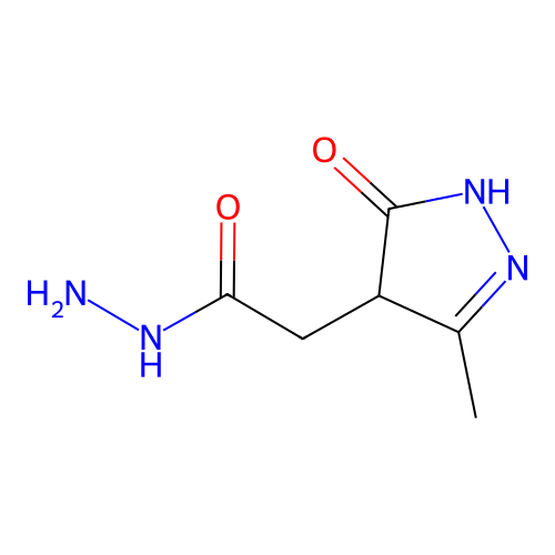 2-(3-methyl-5-oxo-4,5-dihydro-1H-pyrazol-4-yl)acetohydrazide structure