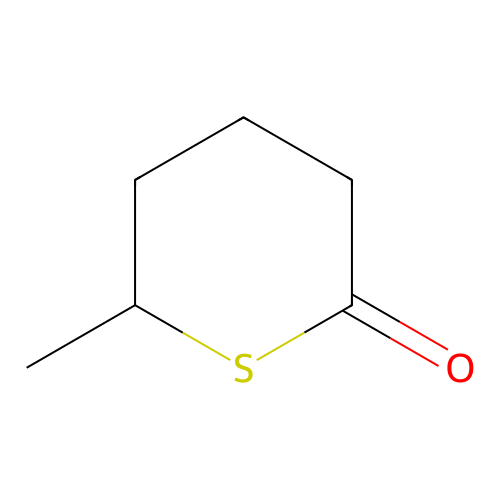 6-methyltetrahydro-2H-thiopyran-2-one structure