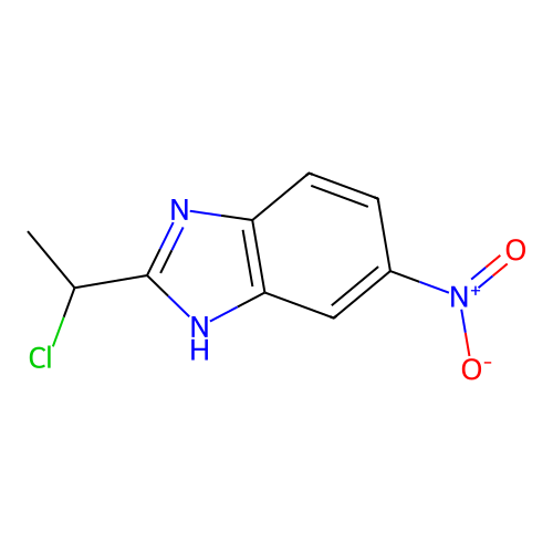 2-(1-chloroethyl)-6-nitro-1H-benzimidazole structure