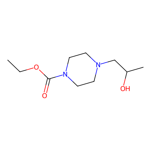 Ethyl 4-(2-hydroxypropyl)piperazine-1-carboxylate structure