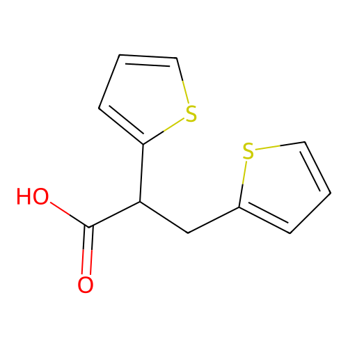 2,3-二(噻吩-2-基)丙酸 structure