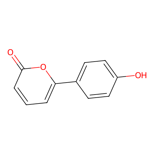 6-p-Hydroxyphenyl-2h-pyran-2-one structure