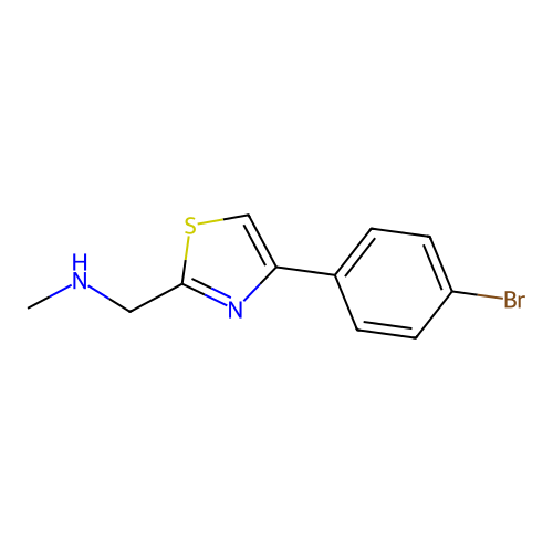 1-[4-(4-bromophenyl)-1,3-thiazol-2-yl]-N-methylmethanamine structure