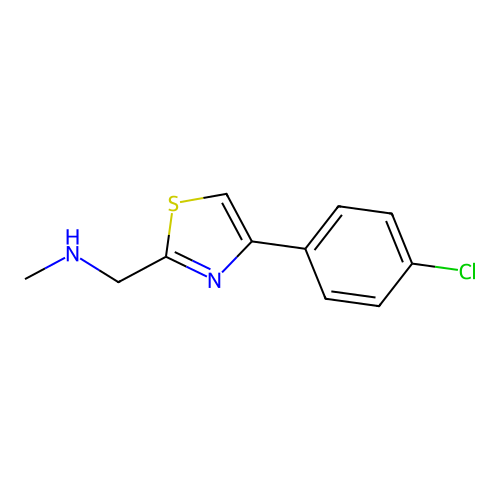 1-[4-(4-chlorophenyl)-1,3-thiazol-2-yl]-N-methylmethanamine structure