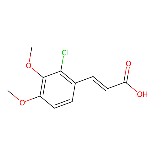 2-Chloro-3,4-dimethoxycinnamic acid structure