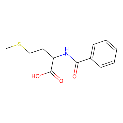 Benzoyl-dl-methionine structure