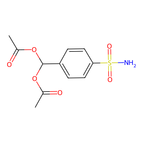 (Acetyloxy)(4-sulfamoylphenyl)methyl acetate structure