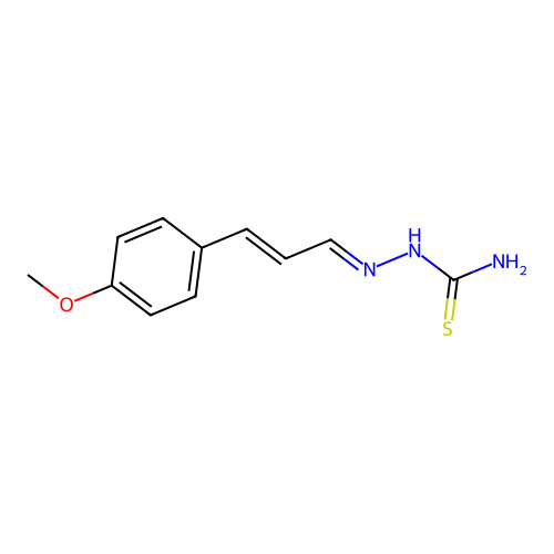 [3-(4-Methoxyphenyl)prop-2-enylideneamino]thiourea structure