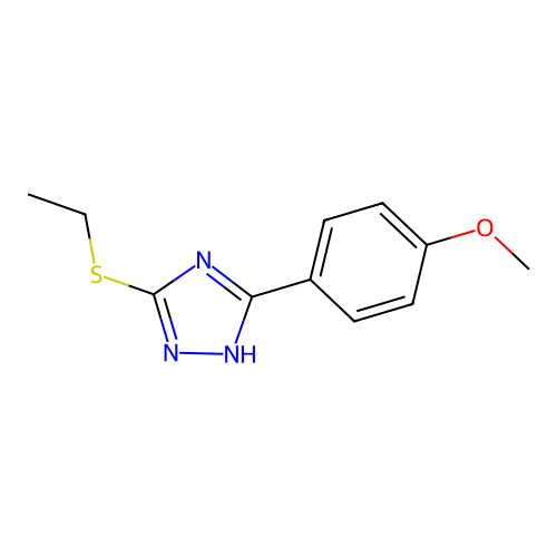 3-ethylsulfanyl-5-(4-methoxyphenyl)-1H-1,2,4-triazole structure