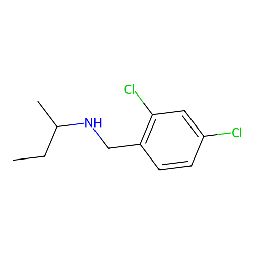 (Butan-2-yl)[(2,4-dichlorophenyl)methyl]amine structure