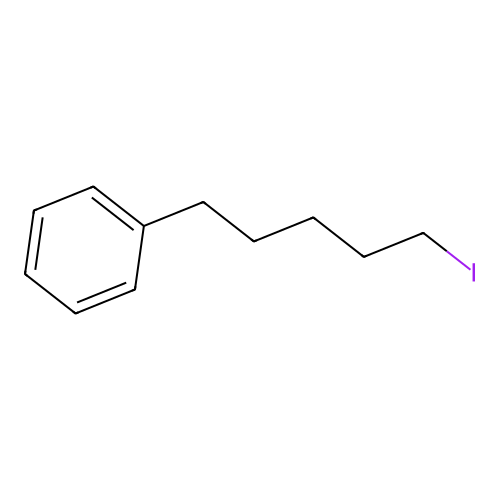 Benzene, (5-iodopentyl)- structure