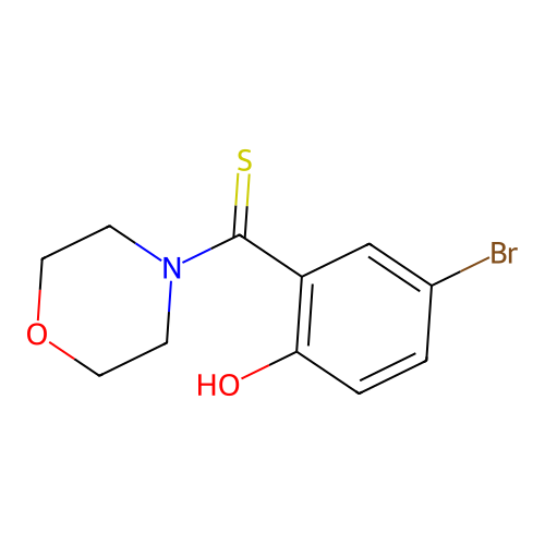(5-Bromo-2-hydroxyphenyl)(morpholin-4-yl)methanethione structure