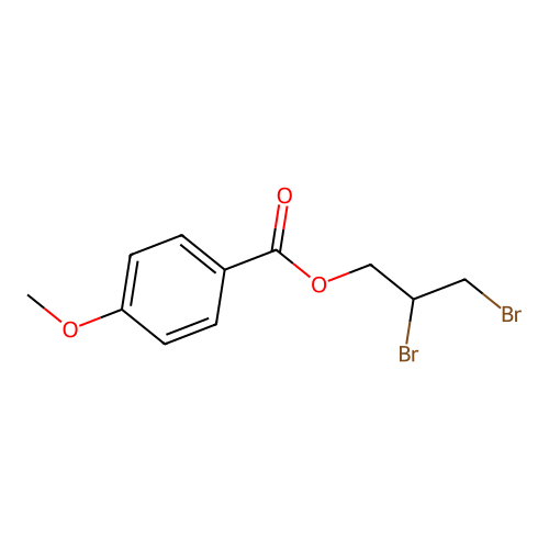 2,3-Dibromopropyl 4-methoxybenzoate structure