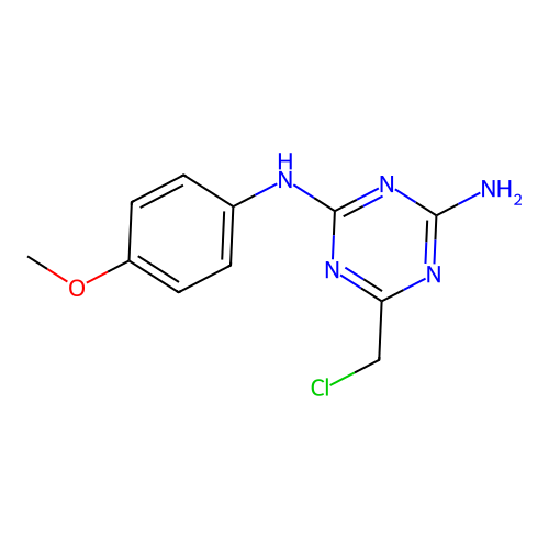 6-(Chloromethyl)-N2-(4-methoxyphenyl)-1,3,5-triazine-2,4-diamine structure