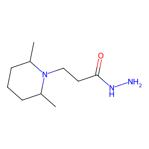 3-(2,6-Dimethylpiperidin-1-yl)propanehydrazide structure