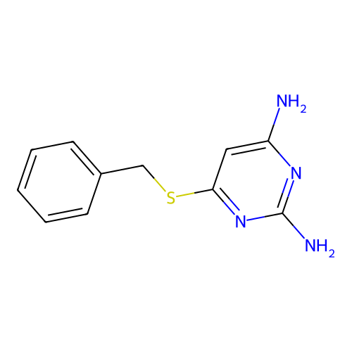 6-(苄硫基)嘧啶-2,4-二胺 structure