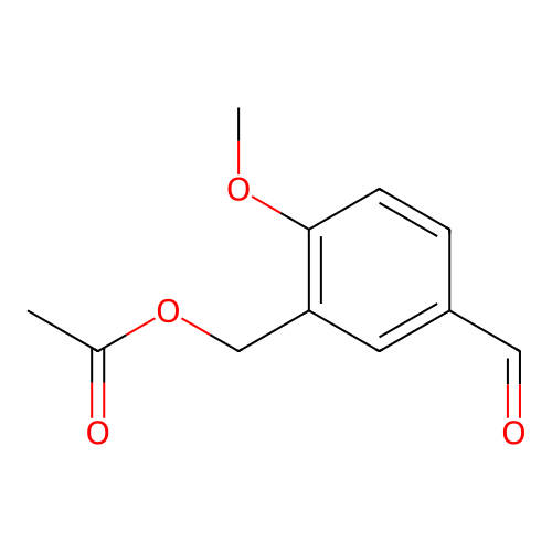5-Formyl-2-methoxybenzyl acetate structure