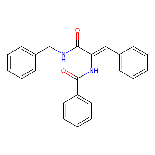 N-[(1Z)-3-(benzylamino)-3-oxo-1-phenylprop-1-en-2-yl]benzamide structure
