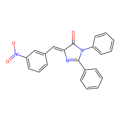 (Z)-4-(3-nitrobenzylidene)-1,2-diphenyl-1H-imidazol-5(4H)-one structure