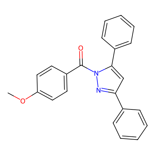 3,5-Diphenylpyrazolyl 4-methoxyphenyl ketone structure