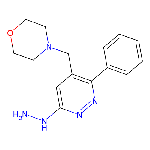 3(2H)-Pyridazinone, 5-(4-morpholinylmethyl)-6-phenyl-, hydrazone structure
