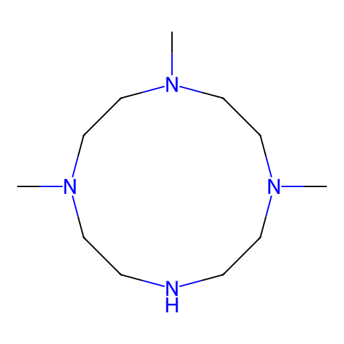 1,4,7,10-Tetraazacyclododecane, 1,4,7-trimethyl- structure