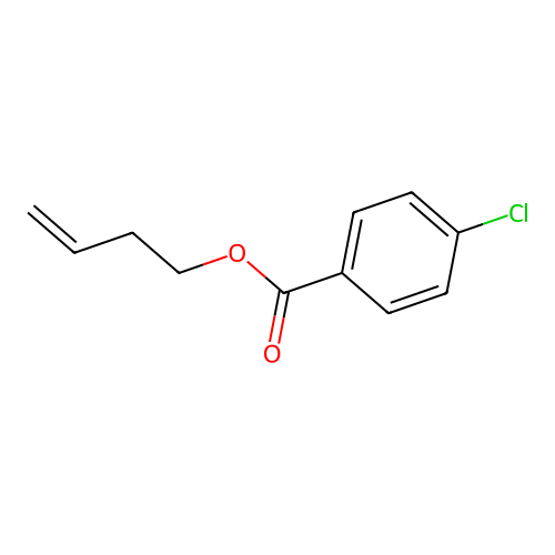 Benzoic acid, 4-chloro, 3-butenyl ester structure