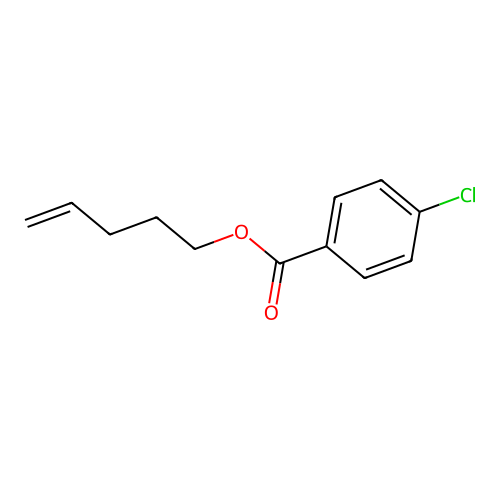 Benzoic acid, 4-chloro, 4-pentenyl ester structure