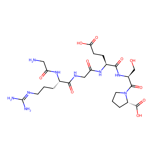 Glycyl-arginyl-glycyl-glutamyl-seryl-proline structure