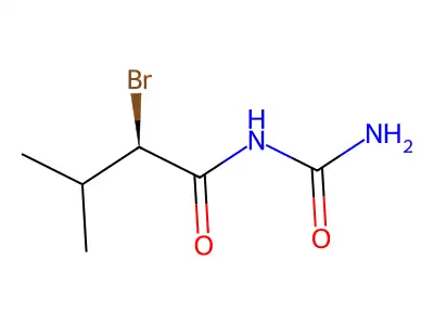 (R)-2-bromoisovalerylurea structure