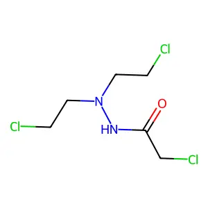 Acetic acid, chloro-, 2,2-bis(2-chloroethyl)hydrazide structure
