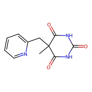 Barbituric acid, 5-methyl-5-(2-pyridylmethyl)- structure