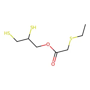 Acetic acid, (ethylthio)-, 2,3-dimercaptopropyl ester structure