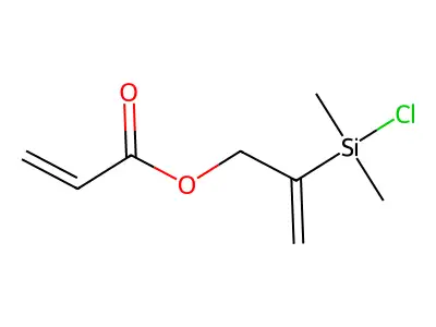Prop-1-enyl 2-[chloro(dimethyl)silyl]prop-2-enoate structure