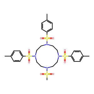 1,4,7,10-Tetraazacyclododecane, 1,4,7-tris((4-methylphenyl)sulfonyl)-10-(methylsulfonyl)- structure