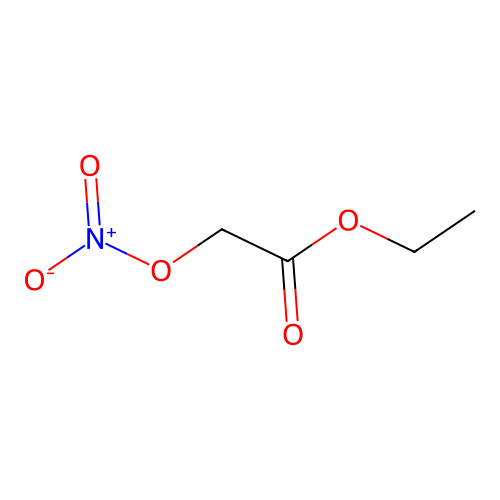 Acetic acid, (nitrooxy)-, ethyl ester structure