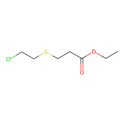 Ethyl 3-[(2-chloroethyl)sulfanyl]propanoate structure